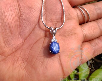Lindy Star Pendant Blue Star Sapphire 