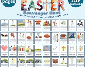 Búsqueda del tesoro religiosa de Pascua: Acertijos centrados en Cristo (Descargar PDF)