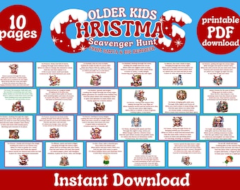 Búsqueda del tesoro navideña de renos: acertijos y pistas (descarga en PDF)