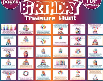 Búsqueda del tesoro de cumpleaños para preadolescentes y adolescentes: Búsqueda del tesoro con acertijos (Descargar PDF)