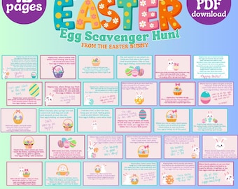 Búsqueda de huevos de Pascua: Acertijos para niños mayores y adolescentes (Descargar PDF)