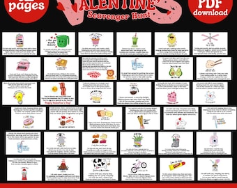 Búsqueda del tesoro divertida de San Valentín para preadolescentes y adolescentes (Descarga en PDF)