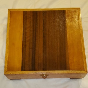 Momento Box, Keepsakes, Red Oak (Cards, Dice, Jewelry), Vintage
