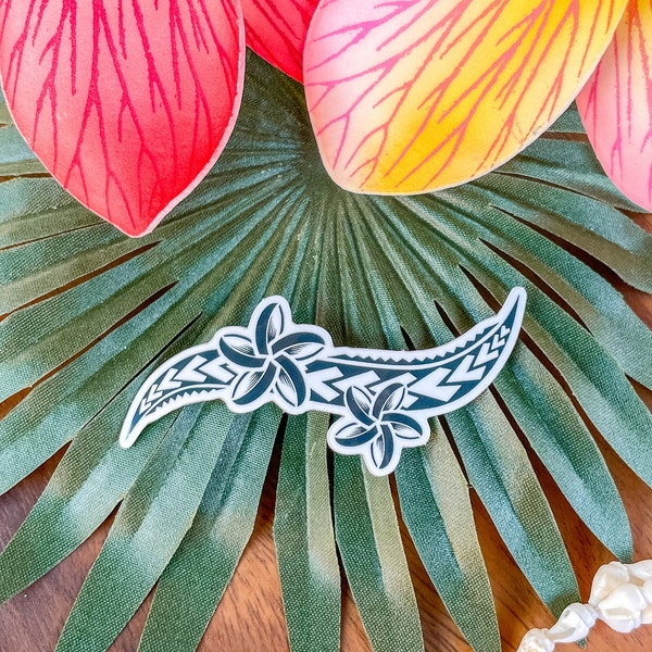 Flower Polynesian Inspired Vinyl Sticker | Polynesian Sticker | Samoa | Polynesian | Polynesian Stickers