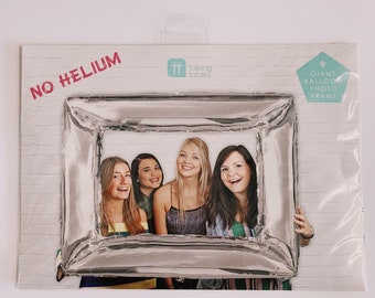 Giant Balloon Silver Frame | Photo Prop | Photo Backdrop | Bachelorette Party | Bridal Shower | Birthday Balloon | Silver Balloon Frame
