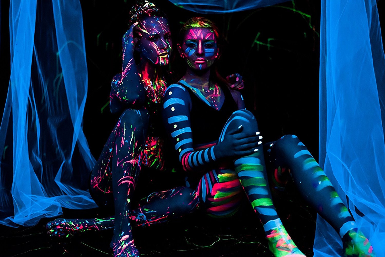 Glow In The Dark Body And Face Paint Blacklight Neon Body - Temu Australia