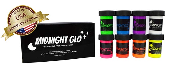 Blacklight Body Paint, UV Glow, Neon 6 color set 10mL, Fluorescent Paint by  LUNA