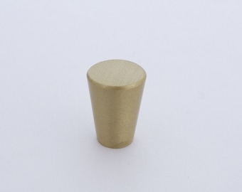 Mod Brass Mini Cone Knob - Drawer Knobs and pulls, Gold Brushed Brass Finish, Cabinet Knobs and Pulls, Solid Brass Metal,  Modern