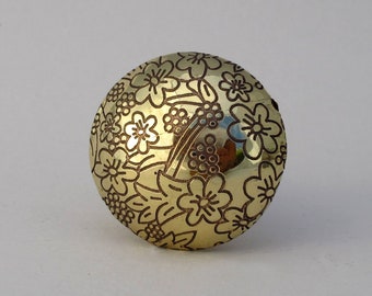Gold Floral Brass Knob – Decorative Drawer Pull