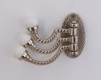 Sailors Hook Multi - Silver Coat Hook Wall Mount  |  Vintage Wall Hooks  |  Wall mounted Coat Hooks  |  Decorative Hooks for Wall