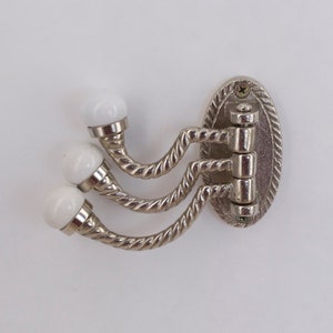 Sailors Hook Multi - Silver Coat Hook Wall Mount  |  Vintage Wall Hooks  |  Wall mounted Coat Hooks  |  Decorative Hooks for Wall