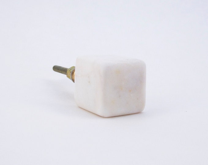 White Quartz Knob White Stone Drawer Pulls, Drawer Knobs, Knobs