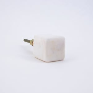White Quartz Knob  -  White Stone Drawer Pulls, Drawer Knobs, Cabinet Knobs and Pulls, Unique, Decorative, Quartz Pull Knob