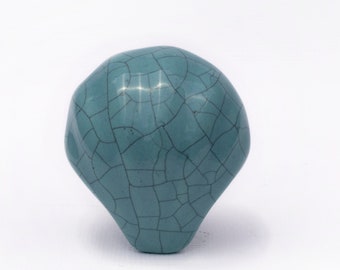 Turquoise Sea Shell Knob, Coastal Cabinet Drawer Pull