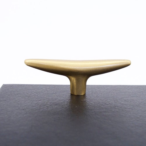 Modern Brass Tbar Handle Drawer Knobs and Pulls Gold Etsy