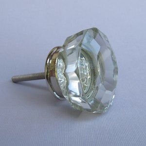 Glass Isabella Knob -  Crystal Glass Cabinet Pull, Cabinet knob, Drawer Pull knob, glass knob