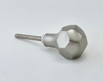 Modern Silver Hex Ball Knob - Drawer Pulls and Knobs, Cabinet Knobs and Pulls, Dresser Knob, Unique, Decorative