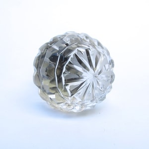Glass Betty Knob -  clear Glass Knob, Cabinet Pull, Cupboard Knob, Vintage Drawer Hardware