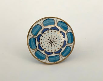 Gray And Gold Drawer Pull Beautiful Ceramic Drawer Pulls Etsy