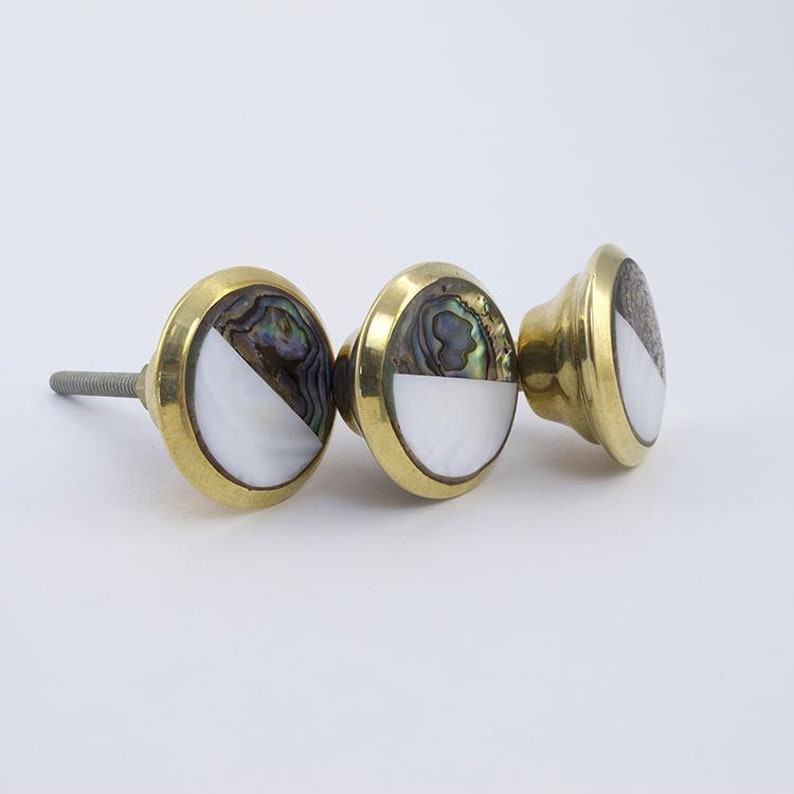 Half Galaxy Mother of Pearl Knob Drawer Knob Dresser Knob Etsy
