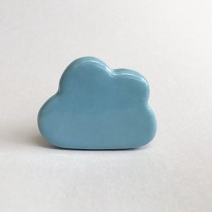 Cloud Knobs - Sky Blue - Fun Cute Drawer Pull, Cute Cloud Pull Knob, Kids Dresser Pull, Knobs and Pulls, Dresser Knobs, Ceramic Knob,