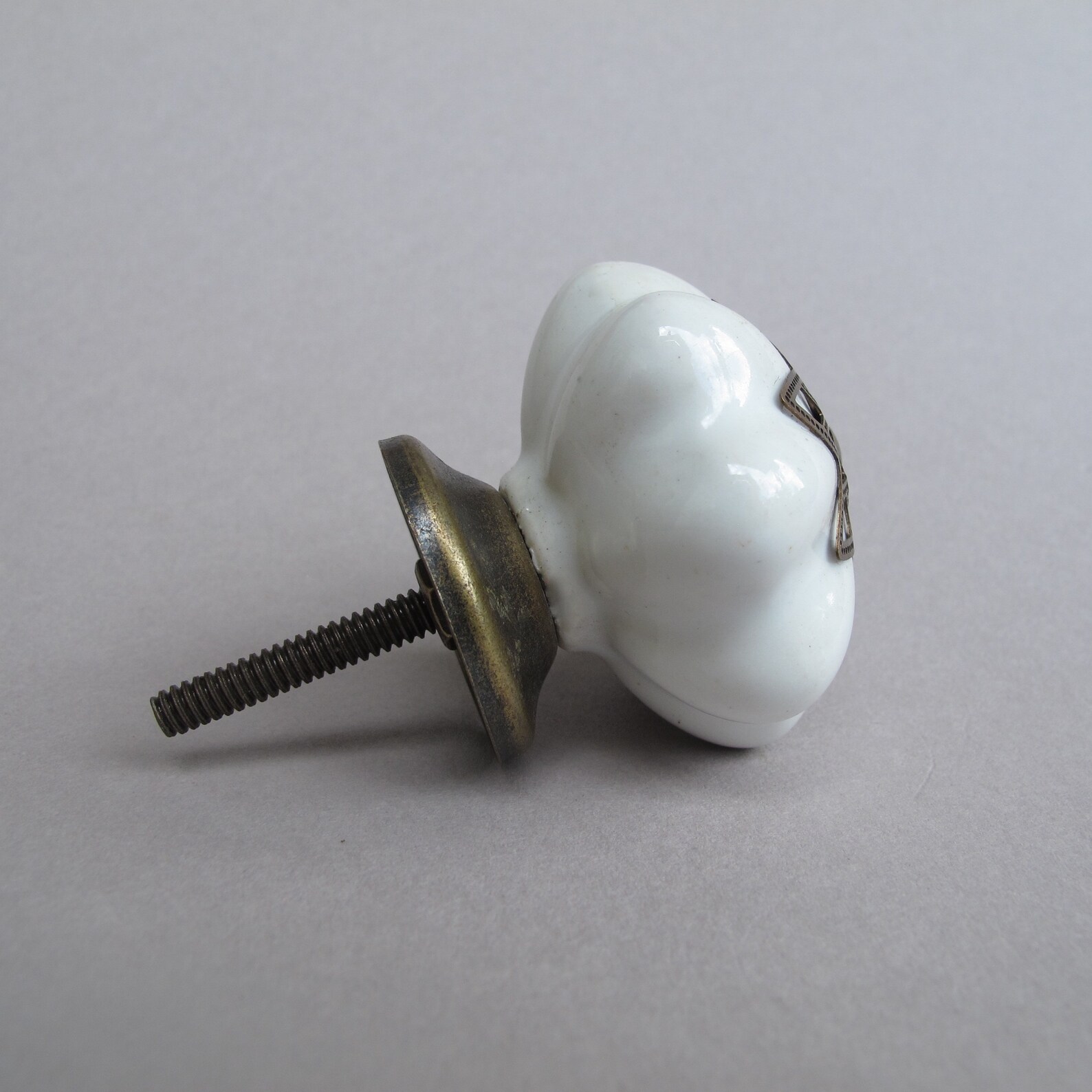 Brass Starburst Knob White Brass Drawer Pulls Drawer Etsy