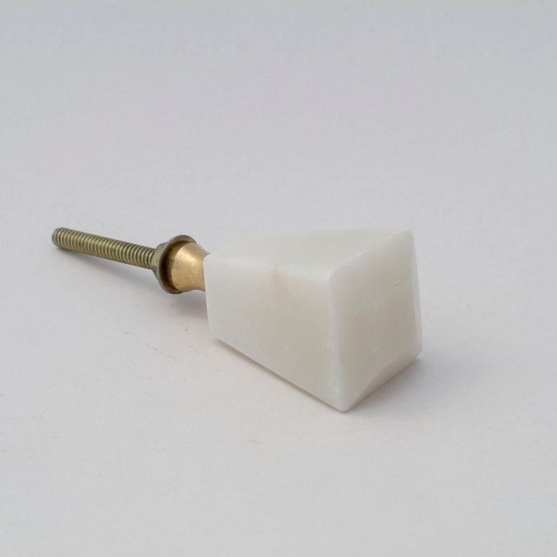 Quartz Knob White Stone Drawer Knob Dresser Knob Etsy