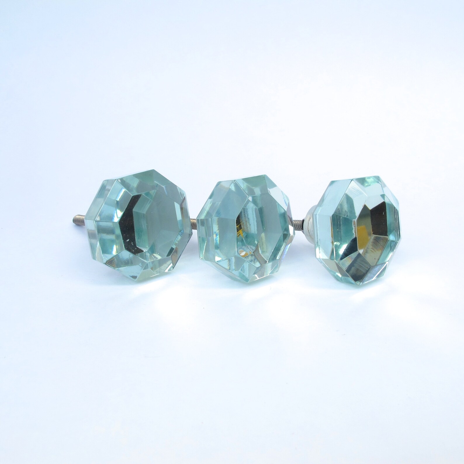 Mirrored Glam Knob Mirrored Glass Drawer Pull Pull Etsy