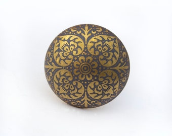 Drawer Pulls Drawer Knobs Cabinet Knobs and Pulls Dresser Knobs Unique Decorative gold brass - Gold + Gray Knob