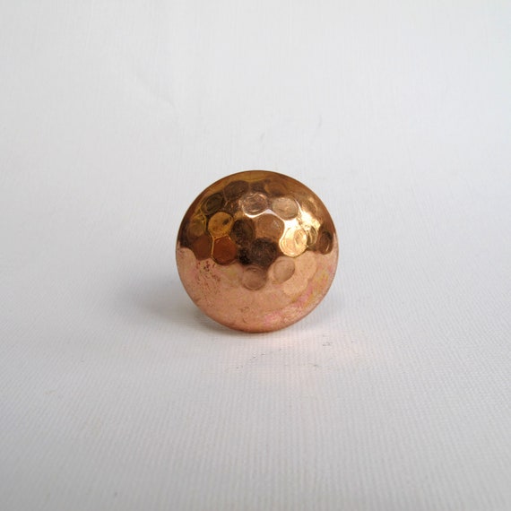 Hammered Copper Knob Vintage Cabinet Knob Drawer Pull Etsy