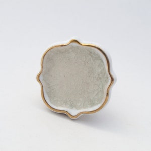 Sea Glass Cushion Knob - Creme - Unique Cabinet Pulls,  Beautiful Drawer Knob, Decorative Knobs, Dresser Knob, Drawer Pulls, Knobs and Pulls