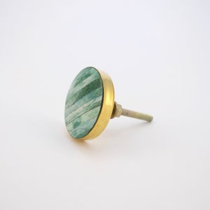 Jade Green Sand Dunes Knob, Unique Cabinet Pull, Decorative Knobs, Gold Dresser Knobs, Drawer Pulls, Knobs and Pulls, Pull Knob, Coastal image 3