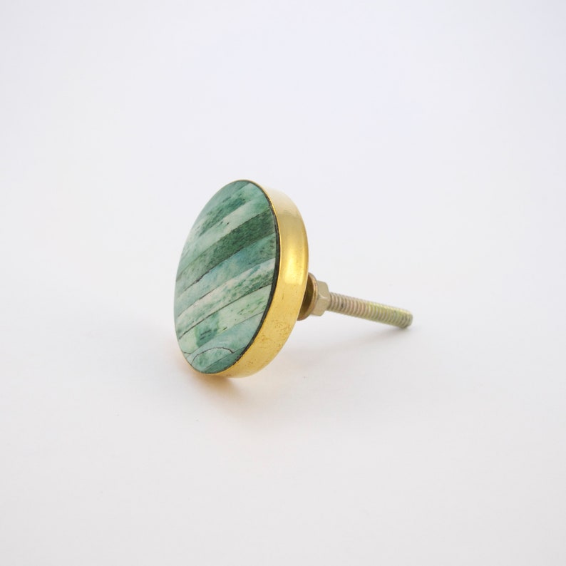 Jade Green Sand Dunes Knob, Unique Cabinet Pull, Decorative Knobs, Gold Dresser Knobs, Drawer Pulls, Knobs and Pulls, Pull Knob, Coastal image 3