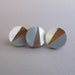 Geo Knob in Grey - Round Geometric Fusion - Wooden Unique Drawer Pulls, Cabinet Knobs and Pulls, Unique, Decorative, Mother of Pearl 