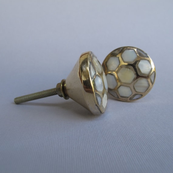 Mother Of Pearl Tortoise Shell Knob Drawer Knob Dresser Etsy