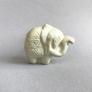 Small White Elephant Knob Cast Iron Knobs and Pulls, Cute Drawer Pull, Kids Cabinet Knob, Cabinet Hardware, Metal Elephant knob image 1