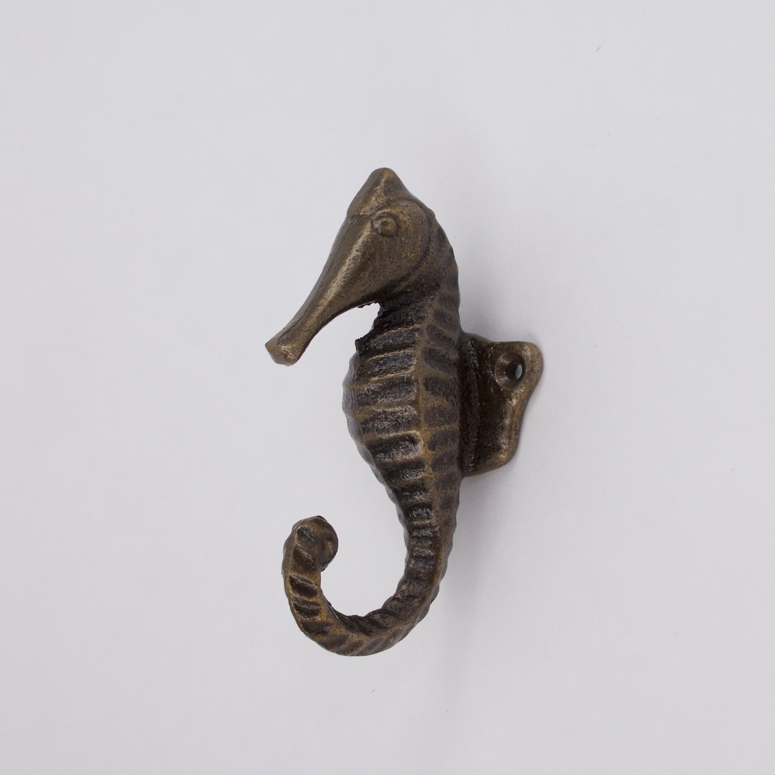 Seahorse Hook Bronze Wall Mount Coat Hook Wall Mount Etsy
