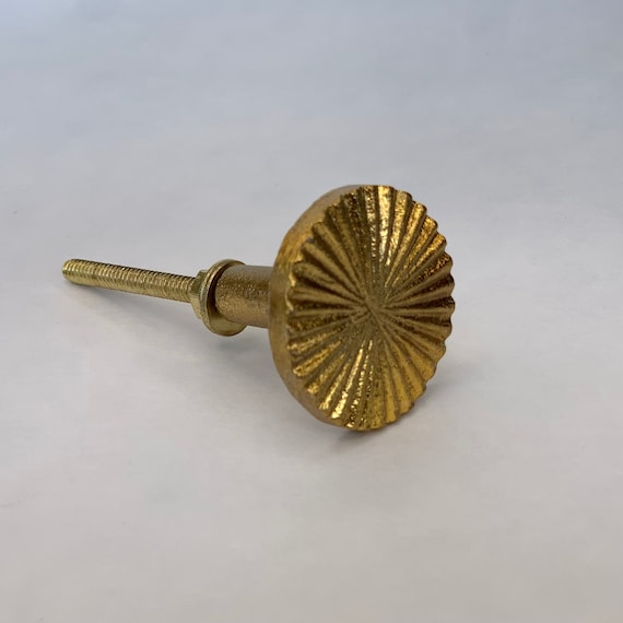 Gold Radial Knob - Dresser Knob, Modern Knobs and Pulls, Cabinet Knob - Etsy