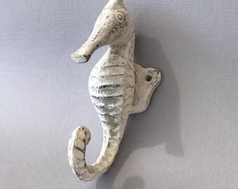 Seahorse Hook - Wall Mount | Coat Hook Wall Mount  |  Animal Wall Hooks  |  Wall mounted Coat Hooks  |  Decorative Hooks for Wall | Coastal