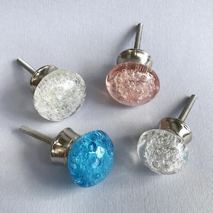 Glass Bubble Knob - Clear Small - Drawer Pulls, Drawer Knobs, Cabinet Knobs and Pulls, Unique, Decorative