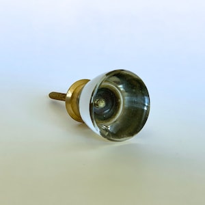 Clear Beach Glass Knob - Glass Dresser Drawer Pull Knob, Cabinet Knob, Blue Sea Glass Knob, Dresser Knob, Coastal