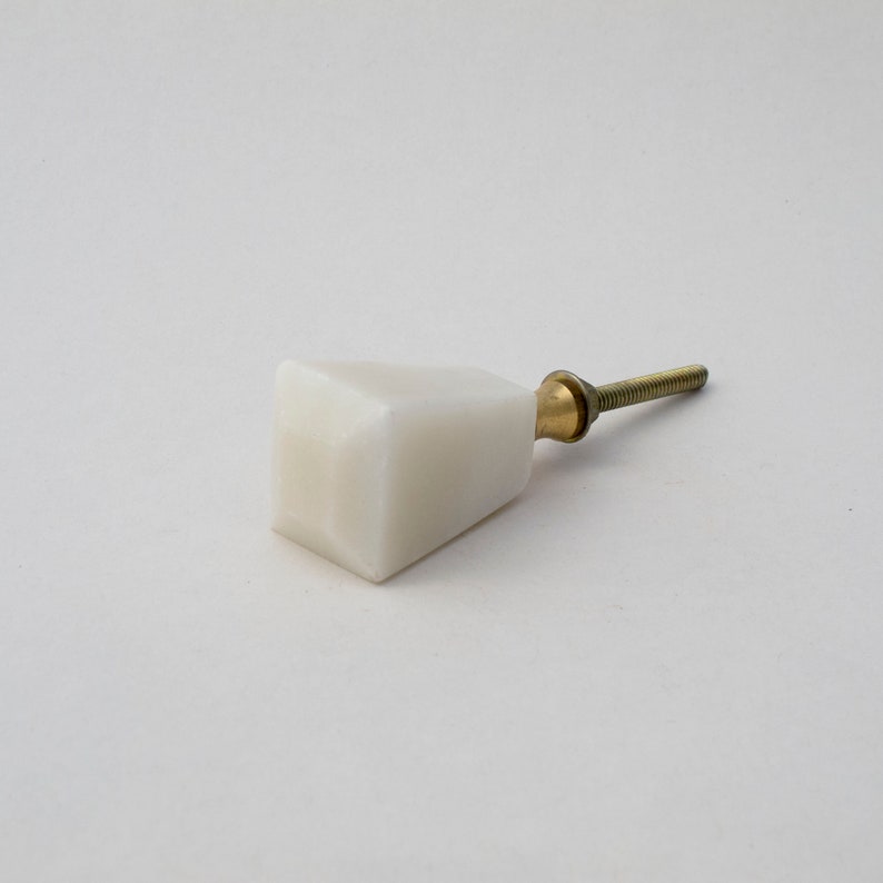 White Stone Drawer Pulls Knobs and Pulls Quartz Pull Knob