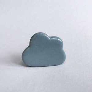 Cloud Knobs - Gray - Cute Cloud Pull Knob, Kids Dresser Pull, Knobs and Pulls, Dresser Knobs, Ceramic Knob,