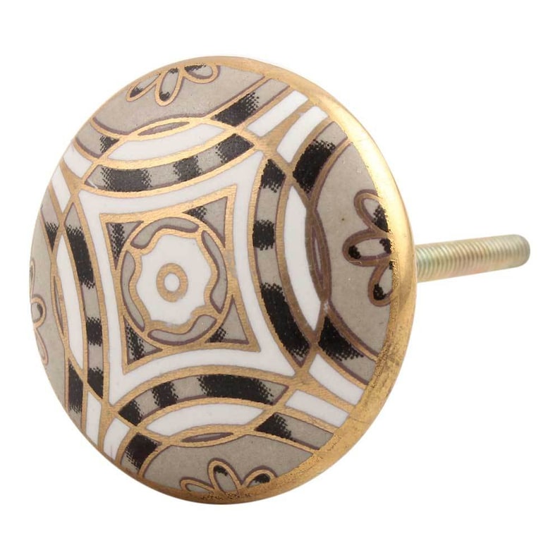 Art Deco Gold Drawer Pull Beautiful Ceramic Drawer Pulls Etsy