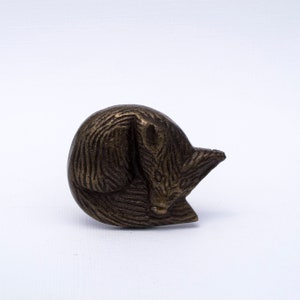 Fox Knob Cute Cabinet Pull kids Drawer Knob, Beautiful Bronze Metal brass Animal Knobs and Pulls Forest Critter