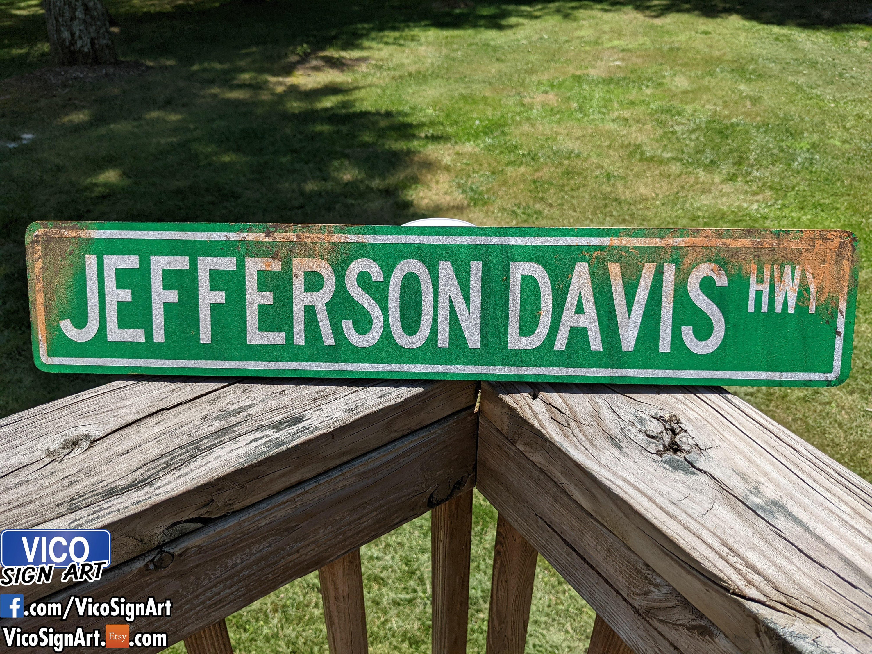 Jefferson Davis Highway Street Sign Art Etsy