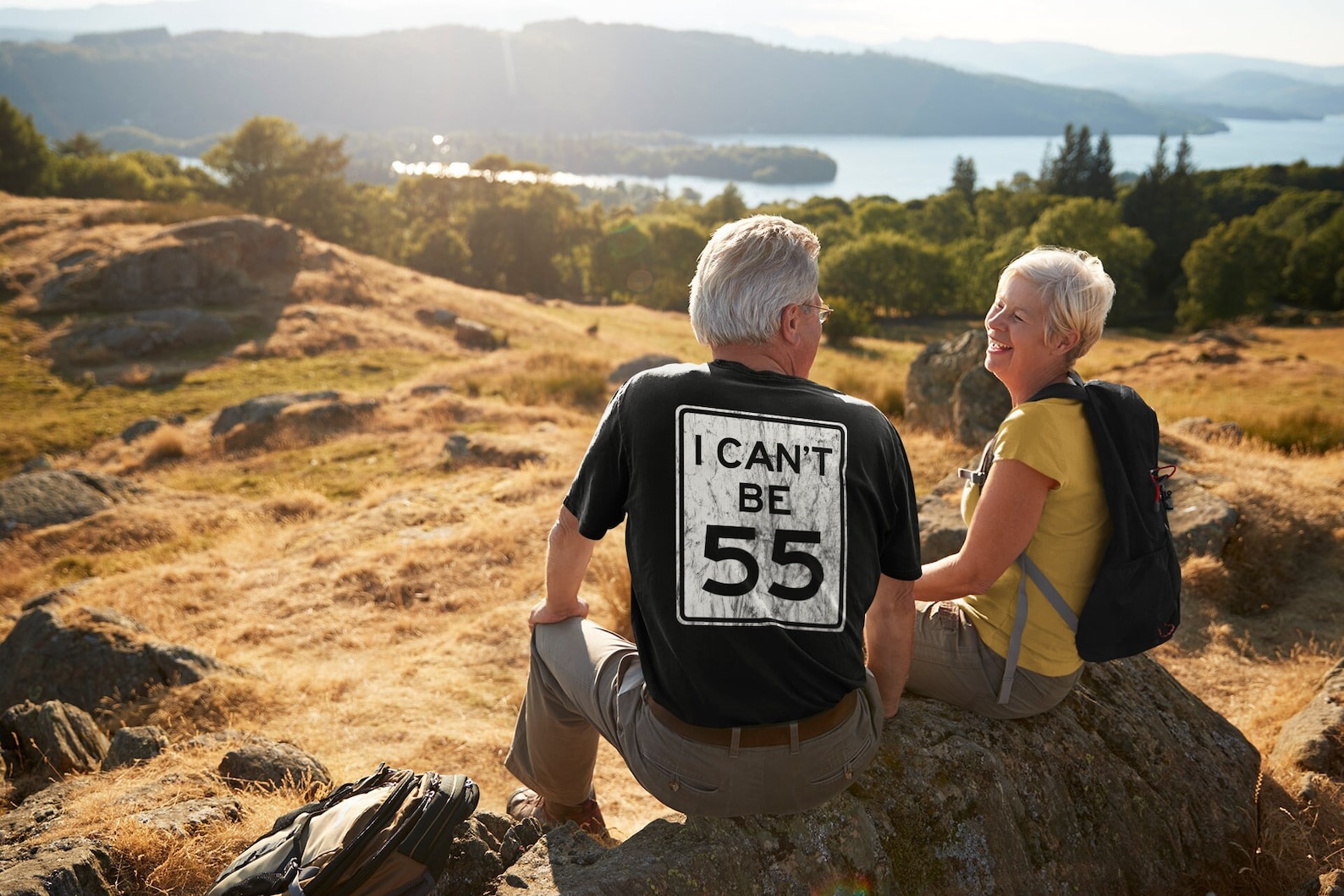 I Can't Be 55 / No 55 Road Sign, 2 Sided, Distressed - Unisex Heavy ...