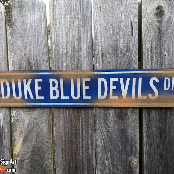 Duke Blue Devils Drive - College Street Sign Art