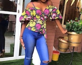 Amany African print top