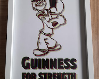 Guinness For Strength - Popeye (Print)